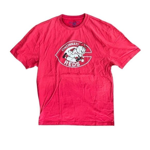 Cincinnati Reds Men's T-Shirt Size L Red Vintage Style Graphic Wright & Ditson - Picture 1 of 4